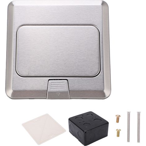 Prise de sol étanche 16 A, 2 ports, facile à utiliser, sûre et durable, couleur argent, 250 V