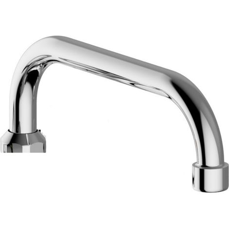 Schläfer 400113 Canna di Ricambio Girevole a U per Rubinetto Cucina, Adatta per Gruppo Lavello a Muro 20cm x Ghiera 3/4, Compatibile con Aeratore NEOPERL Anticalcare, Risparmio Acqua M22 (incluso) (1/5)