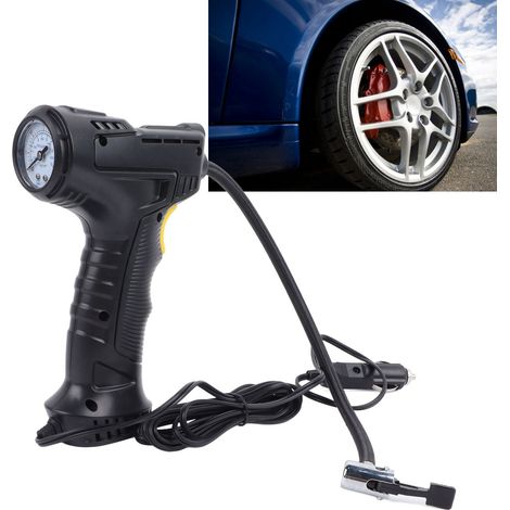 (Exclusivité Mexique) Pompe à air portable pour voiture avec affichage numérique intelligent, pompe à air d'urgence extérieure avec éclairage (modèle analogique filaire) (1/5)