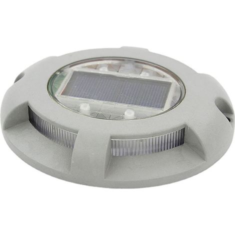 Lumière de marche solaire IP65 étanche ronde en alliage d'aluminium lampe d'escalier extérieure LED pour pont cour voie couleur chaude