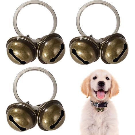 Lot de 3 Cloches Cuivre pour Collier Chien Chat, Son Puissant, Diamètre 2cm, Accessoire Chasse et Extérieur (1/5)