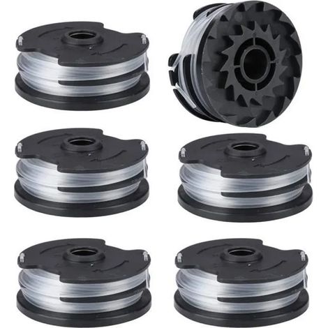 6pcs Bobine Fil Nylon pour Parkside LIDL Akku PRTA 20-Li C3 A1B2 PRT 550 A1 A3 PRT 300 A1 Pièces de Rechange Coupe Bordure (1/4)