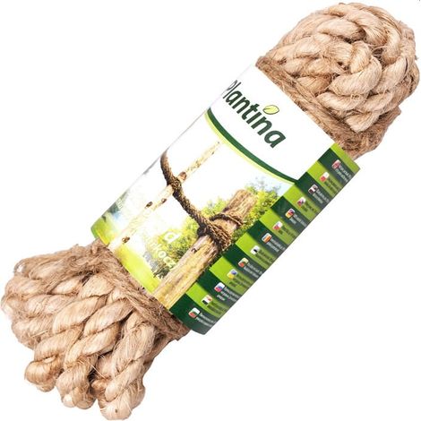 Jute-Geflecht 12 mm natur (Seil) 2 m Plantina