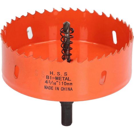 Bimetall-Lochsäge aus HSS mit robustem Dorn für Cornhole-Bretter aus Holz, PVC und Metall, Bohrmaschinenteile 4 5/