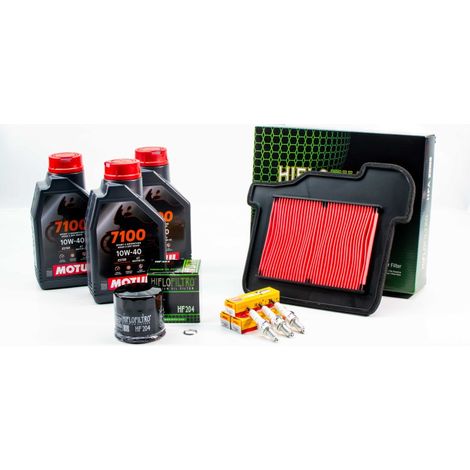 Kit Révision Filtres Bougies pour YAMAHA TRACER 900 de 2017 - MOTUL 7100 10W40 3L