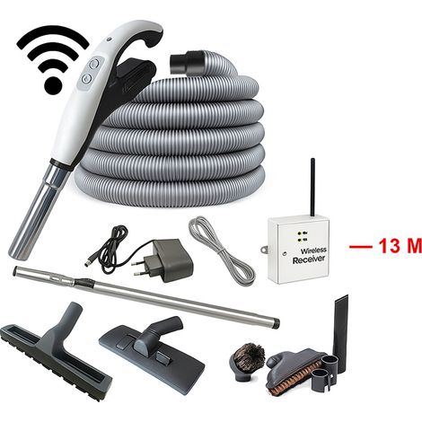 Kit 8 accessoires + 1 flexible universel on/off type ALDES avec poignée amovible - longueur au choix (de 6 à 15m) - 13m