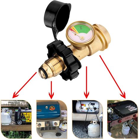 Adaptateur à embout POL à nez souple, débit complet pour réservoirs/régulateurs de propane [06CMPP/LN14], avec écrou gauche de 7/8" et poignée à roue pour installation facile. Propano con Empunadora d (1/3)