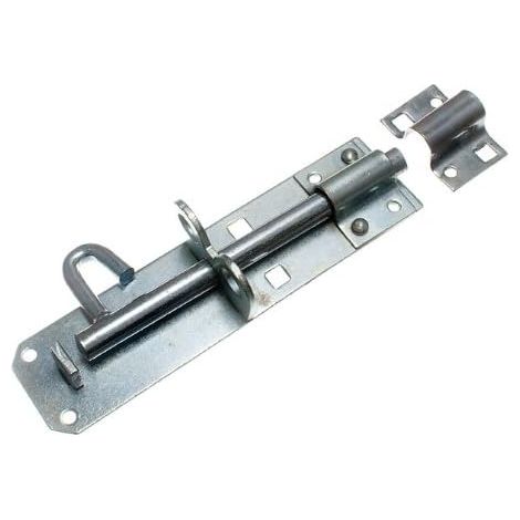 Lot de 5 verrous de sécurité pour porte de hangar 150 mm anti-rouille (1/2)