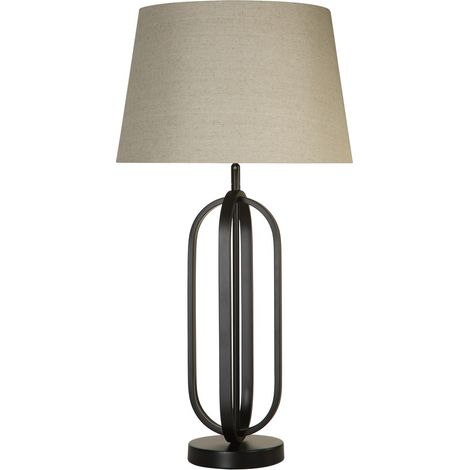 Lampe de table Chic Noir avec teinte crème - EU91101NA (1/3)