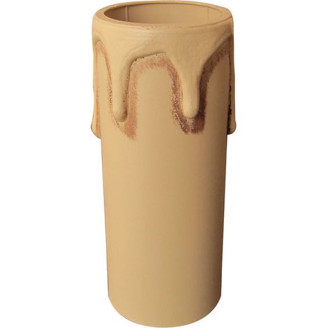 Tibelec – Bougie E14 en plastique beige – Hauteur 65mm – Diamètre 24mm – Type culot E14 – Pour éclairage intérieur (1/2)