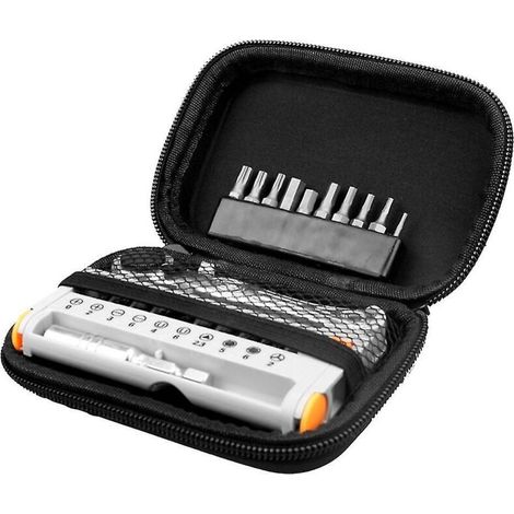 Kit de réparation de vélo Clé à cliquet Clé à molette à 1/4" Jeu d\'embouts de tournevis à cliquet avec clé à molette 1/4 (1/3)