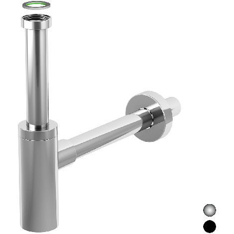 SIFONE D'ARREDO PER LAVABO INOX MATER- 11/4 x 32 Finitura cromata- BONOM- pezzi 1