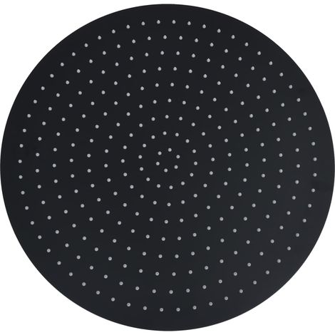 vidaXL Testa Doccia a Pioggia in Acciaio Inox 50 cm Rotonda Nera