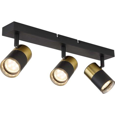 Deckenlampe Deckenleuchte Schwarz-Kupfer Alu Strahler verstellbar 3-Flammig (1/5)