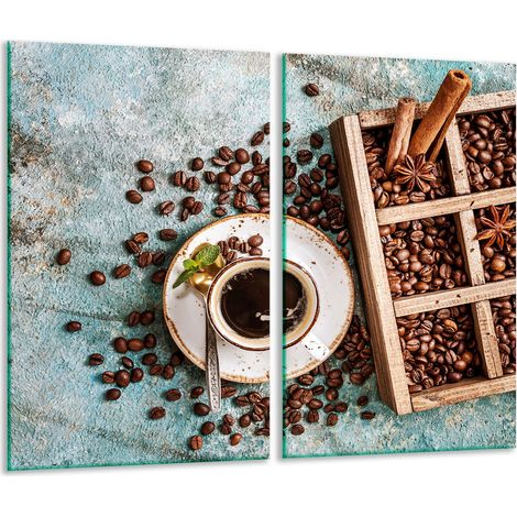 Glasscheidebrett 2x 30x52 Kaffee (1/5)