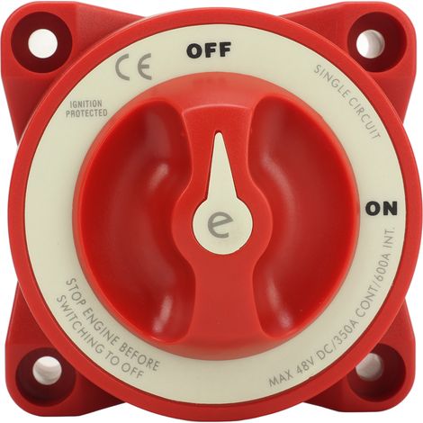 Interrupteur de Batterie 350A 48V 2 Positions à Cosse Rouge Sécurité Renforcée Sélecteur Bateau Camping-car Auto 9004E (1/5)
