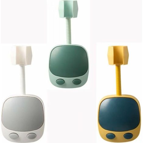 Adjustable Suction Cup Shower Holder Without Drilling, Swivel Suction Cup Shower Head Holder, Wall Mount Suction Cup Shower Head Holder for Bathroom, 3-Piece Shower Head Holder (1/5)