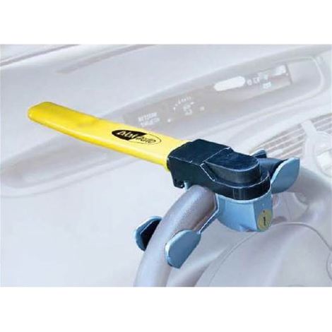 Antivol volant universel avec serrure de sécurité à clé réversible – Sécurise le tableau de bord – Compatible avec la plupart des véhicules (1/2)