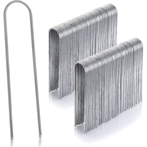 Packung mit 50 Befestigungsstiften aus verzinktem Edelstahl, Höhe 100 mm, Länge 25 mm, Durchmesser 2,9 mm - Crezuo