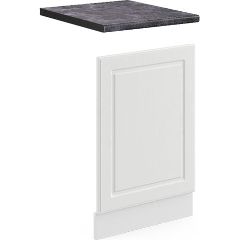 Frontblende R-Line, Weiß Landhaus, 45 cm , AP Anthrazit, Vicco