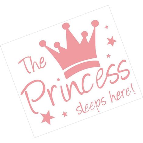 Décoration murale princesse rose en PVC pour chambre de (1/5)