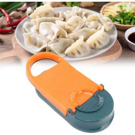 Ravioli-Maschine, Küchen-Ravioli-Maschine, manuelle Ravioli-Maschine, multifunktionale Ravioli-Form zum Pressen von Ravioli-Teig, Orange. (1/5)