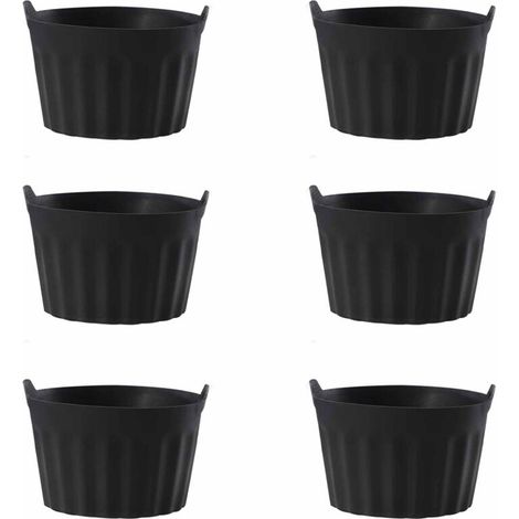 6 Pièces Moule Silicone Air Fryer, Ramequin Air Fryer avec Brosse à Huile, Réutilisable Moule Air Fryer pour Pâtisseries, Moules à Œufs Pochés pour Air Fryer, Micro-ondes et Four (1/5)