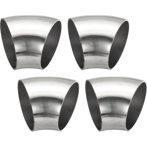 4pcs Coude À 45 Degrés Avec Mandrin, 60mm Diamètre Extérieur Acier D'Échappement Raccord De Tuyauterie Inoxydable 304 Pour Tuyau - 51 mm (1/5)