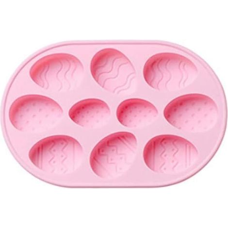 1 Moule à gâteau en silicone, 10 compartiments œufs de Pâques, résistant -40°C à 230°C, pour chocolat et pâtisserie (1/5)