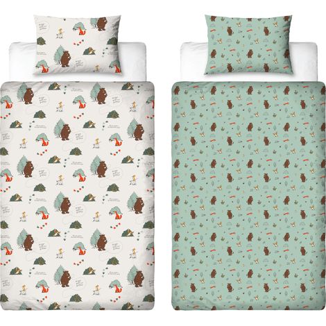 Housse de Couette Simple, Design Woodland, Literie réversible 2 Faces avec taie Assortie, Parfait pour Chambre d’Enfant, Polycoton (1/5)