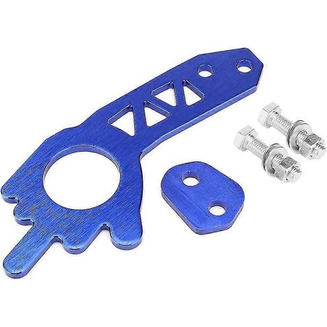 Anneau de remorquage arrière, sangles de remorquage universelles en alliage d'aluminium pour voiture, avant et arrière, crochets de remorquage, ensemble d'anneaux de remorquage bleus (1 pièce) (1/5)