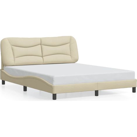Maison Exclusive - Giroletto senza Materasso Hvar Crema 160x200 cm in Tessuto (1/5)