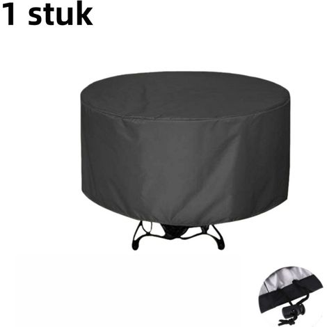 Housse ronde anti poussière pour appareils électroménagers et barbecue en tissu Oxford 210D avec revêtement argenté résistant au soleil et à la poussière diamètre 120 x 75 cm (1/5)