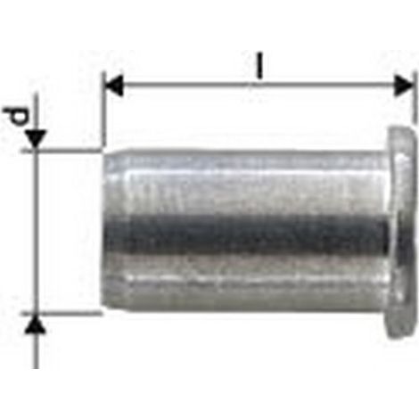 GESIPA Rivettatrice per dadi ciechi fusto d x l 11 x 17 mm M8 testa piatta in alluminio - 1433682