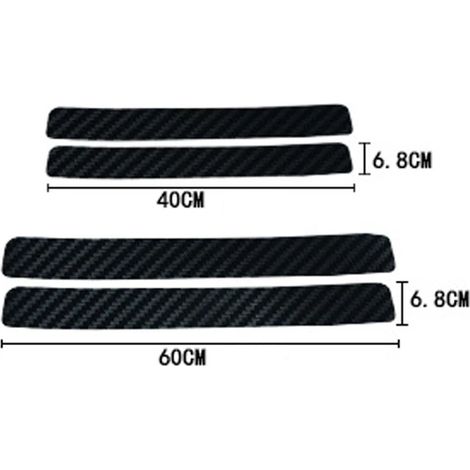 (4 pièces,noir sans logo) Pour Suzuki Grand Vitara Swift Sport : 4 seuils de porte en fibre de carbone 3D imperméables et résistants à l'usure Autocollants de protection (1/3)