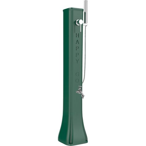 Mini Doccia Solare da Giardino Lavapiedi Miscelatore e Doccetta Mobile Arkema Happy Go Verde