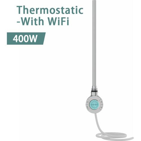 NRG Smart WiFi Thermostatic Electric Heating Element for Heated Towel Rail Radiator 400W Chrome
