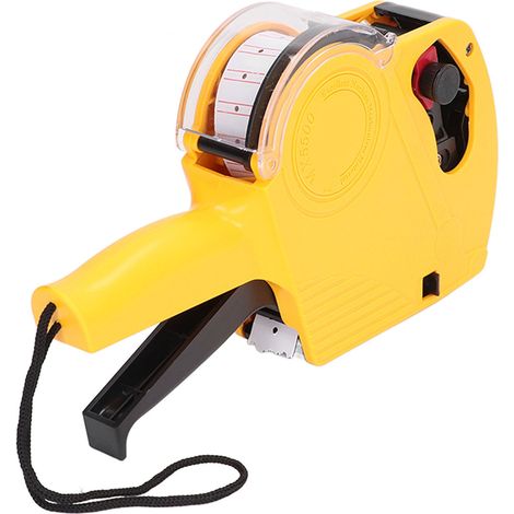 Étiqueteuse manuelle portable à 8 chiffres avec cartouche, jaune (1/5)