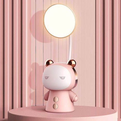 LED-Schreibtischlampe, USB-aufladbare Leselampe, Nachtlicht, Schlaflampe, rosa Schreibtischlampe (1/4)