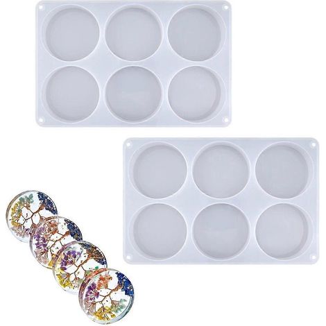 1. Moule en silicone résistant aux hautes températures pour sous-verres de cuisine, tapis de tasse, antidérapant et durable. (1/4)