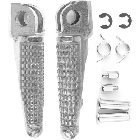 Repose-pieds avant de moto en fer couleur argent pour Kawasaki ZX-9R/Z750/Z750S/NINJA 650R – Kit 2 pieds avec accessoires (1/5)
