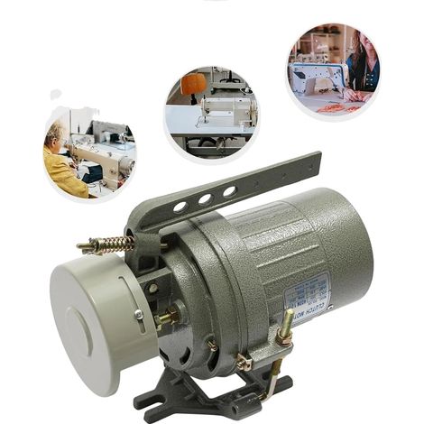Motor para máquina de coser, 400 W de potencia, 2850 RPM de velocidad, 220 V de voltaje, 2,4 A de corriente, material de aleación de cobre y aluminio. (1/5)
