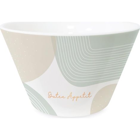 Bol à céréales en or véritable  Bol en porcelaine  Bon appétit (1/2)