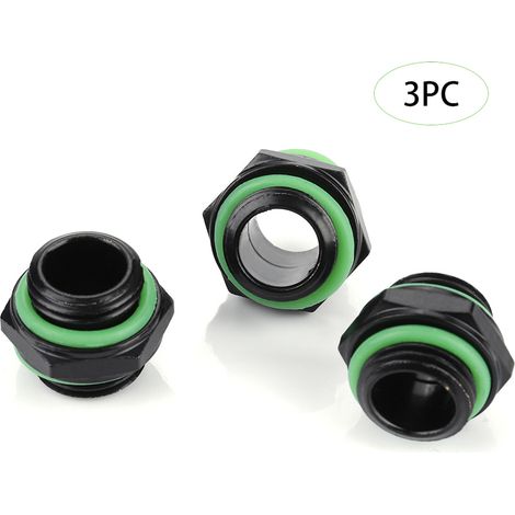 3 pièces raccord fileté hexagonal G1/4 avec joint d'étanchéité pour système de refroidissement PC eau (1/5)