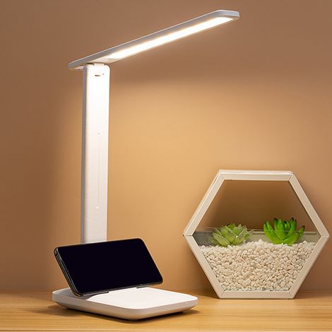 Lampe de lecture LED en plastique avec protection oculaire, rechargeable par USB, pour bureau, chambre ou bureau, 10 W, 5 V/1 A (1/5)