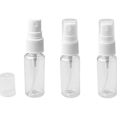 3 flacons pulvérisateurs 20ML, brumisateurs fins transparents en plastique PET sans BPA, rechargeables avec bouchon à clapet, lot de 3 pour voyage