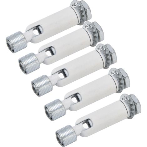 Set mit 5 verstellbaren M10-Außengewinde-Scheinwerfergelenken mit M12-Adapter, weißes LED-Zubehör
