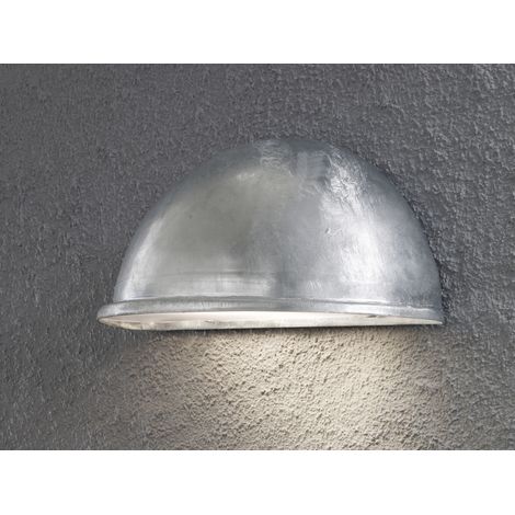 Außenwandleuchte Downlight TORINO galvanisiert, 28 x 13,5 cm, Hausbeleuchtung