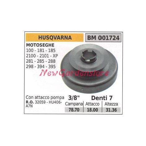 HUSQVARNA Kettensägenmotor Ritzel 100 181 185 2100 2101 XP 3/8' Zähne 7 001724