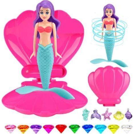 19 Pièces Jeux Piscine – 2 Coquillages, 2 Sirene Jouet Fille et 15 Diamants Set, pour Baignoire, Piscine, Entraînement de Piscine sous-Marin, Jouet de Natation (1/5)